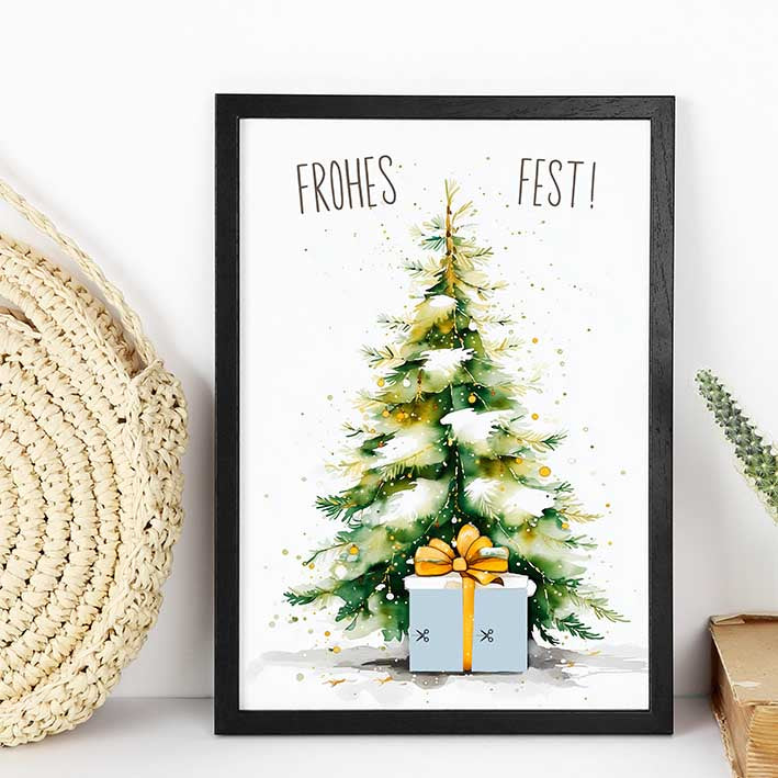 Geldgeschenk zu Weihnachten im Rahmen merchOne