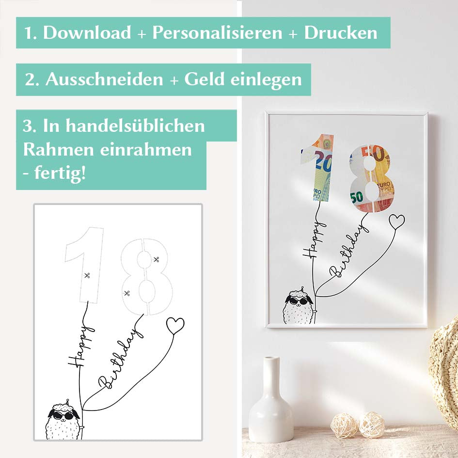 Geldgeschenk zum 18. Geburtstag Herzensprojekt Manufaktur