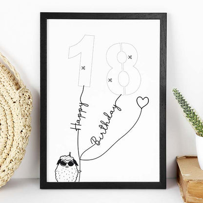 Geldgeschenk zum 18. Geburtstag im Rahmen merchOne