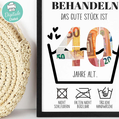 Geldgeschenk zum 40. Geburtstag Herzensprojekt Manufaktur