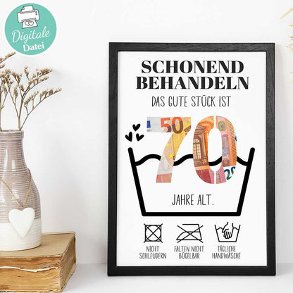 Geldgeschenk zum 70. Geburtstag Herzensprojekt Manufaktur