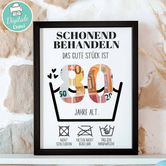 Geldgeschenk zum 80. Geburtstag Herzensprojekt Manufaktur
