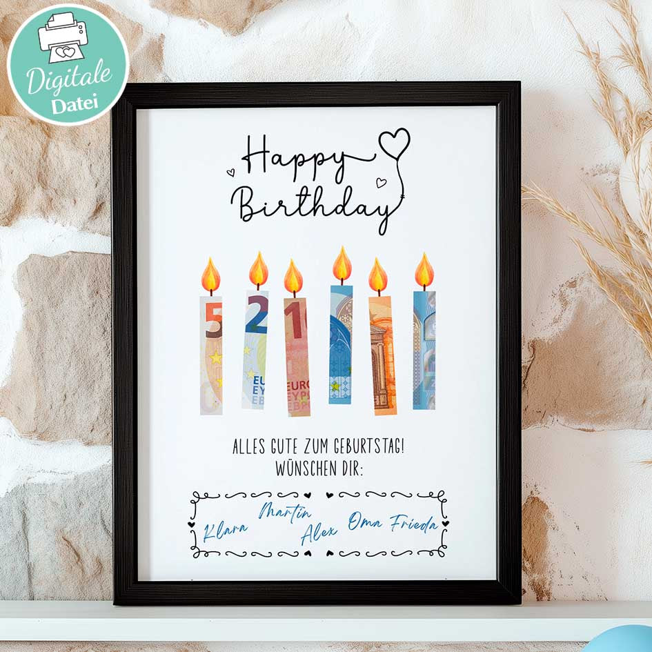 Geldgeschenk zum Geburtstag Herzensprojekt Manufaktur