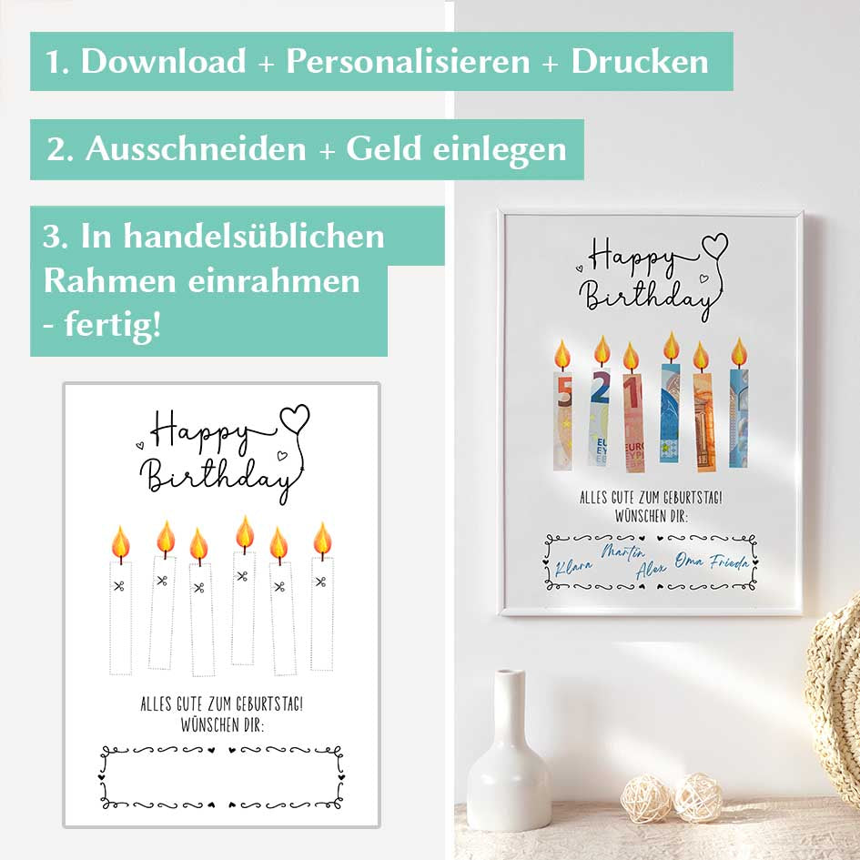 Geldgeschenk zum Geburtstag Herzensprojekt Manufaktur