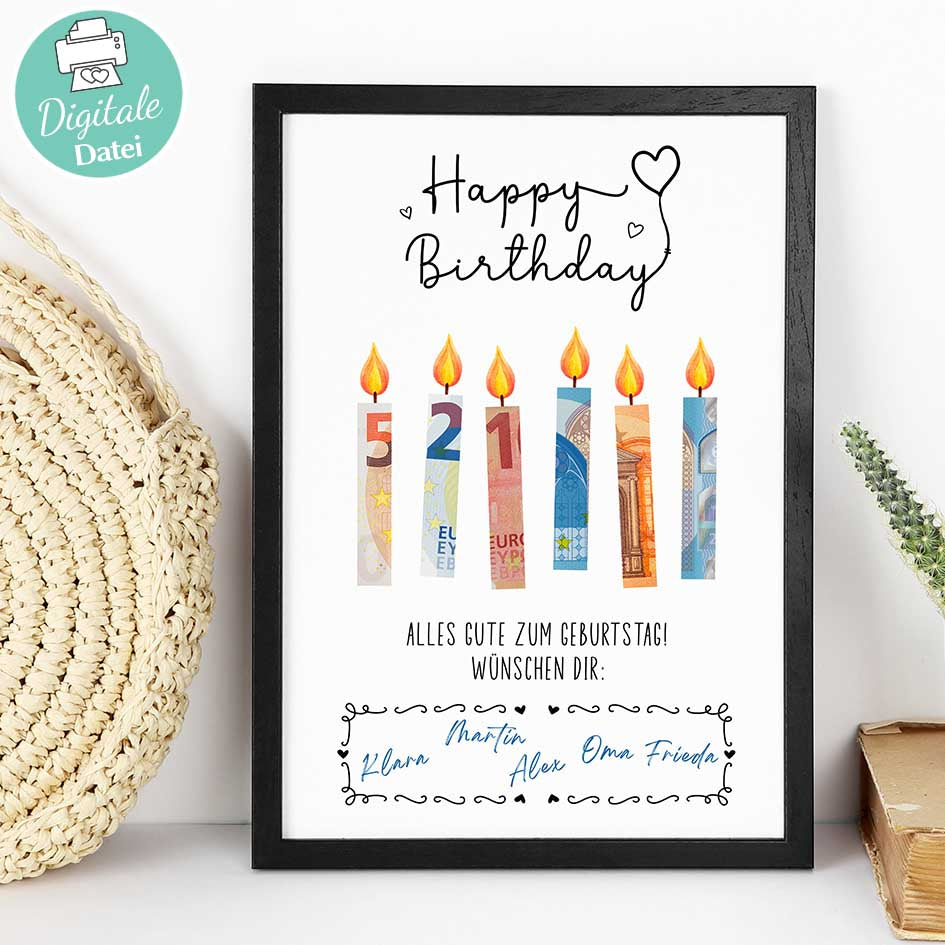 Geldgeschenk zum Geburtstag Herzensprojekt Manufaktur