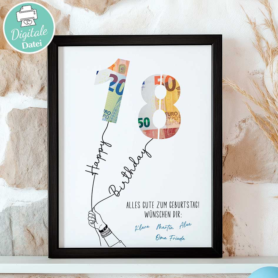 Geldgeschenk zum 18. Geburtstag Herzensprojekt Manufaktur