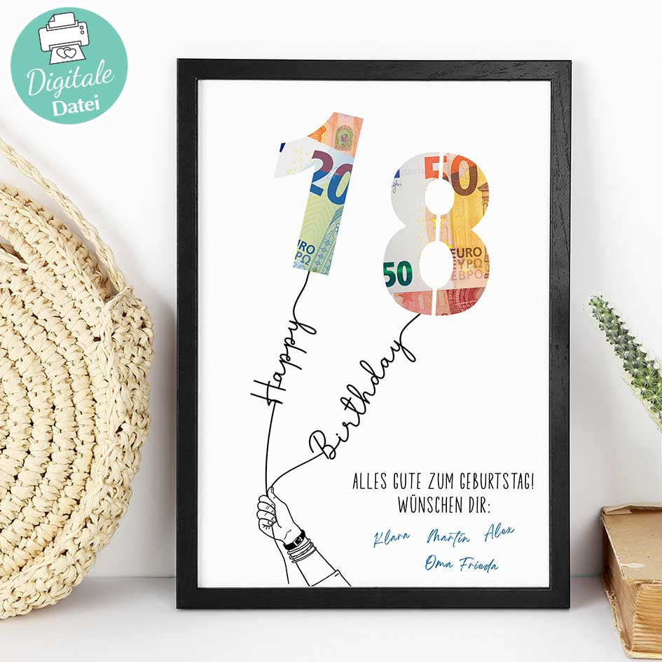 Geldgeschenk zum 18. Geburtstag Herzensprojekt Manufaktur