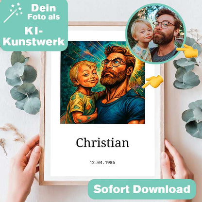 Superhelden Kunstdruck zum Geburtstag Herzensprojekt Manufaktur