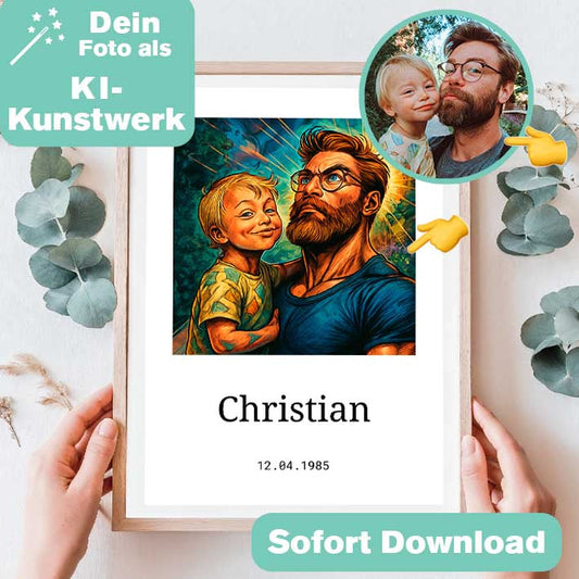 Superhelden Kunstdruck zum Geburtstag Herzensprojekt Manufaktur
