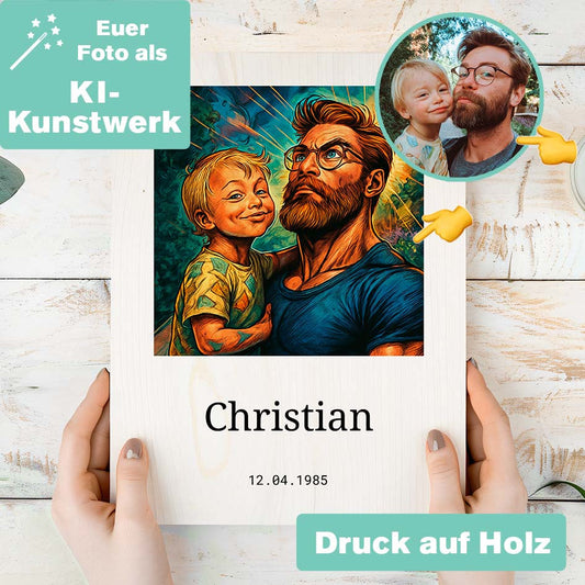 Superhelden Kunstwerk auf Holz Herzensprojekt Manufaktur