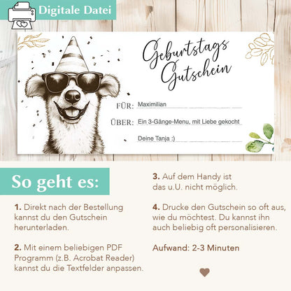 Geschenkgutschein Geburtstag Herzensprojekt Manufaktur