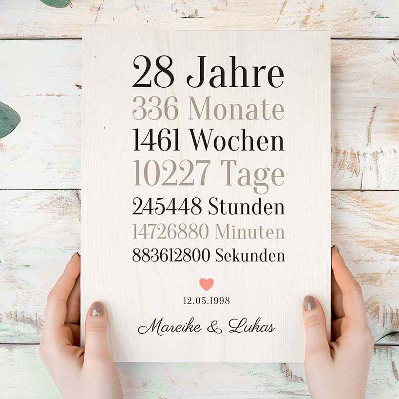 Geschenk Hochzeitstag