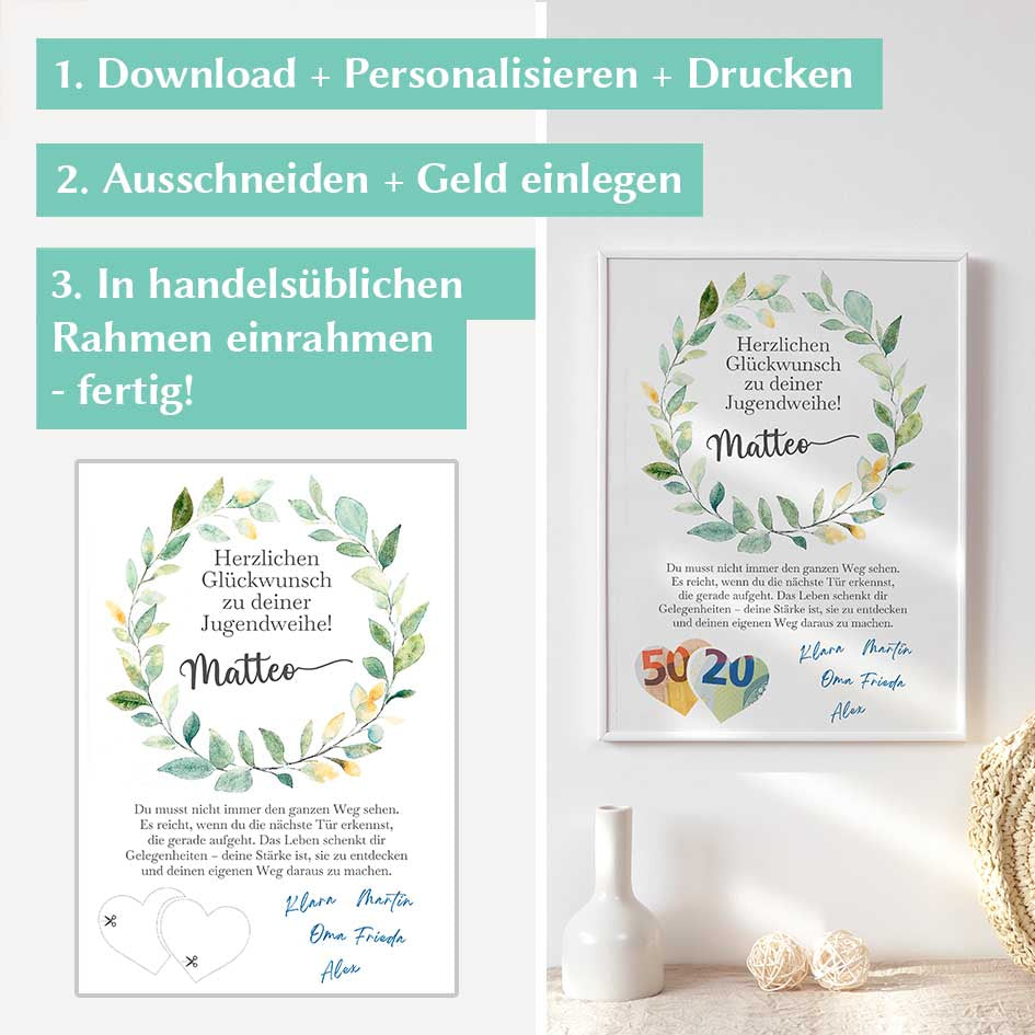 Geldgeschenk Jugendweihe Herzensprojekt Manufaktur