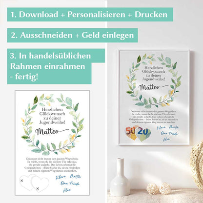 Geldgeschenk Jugendweihe Herzensprojekt Manufaktur