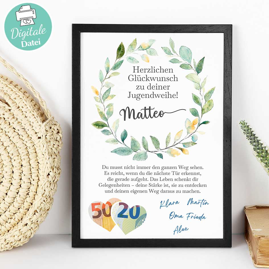 Geldgeschenk Jugendweihe Herzensprojekt Manufaktur