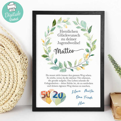 Geldgeschenk Jugendweihe Herzensprojekt Manufaktur