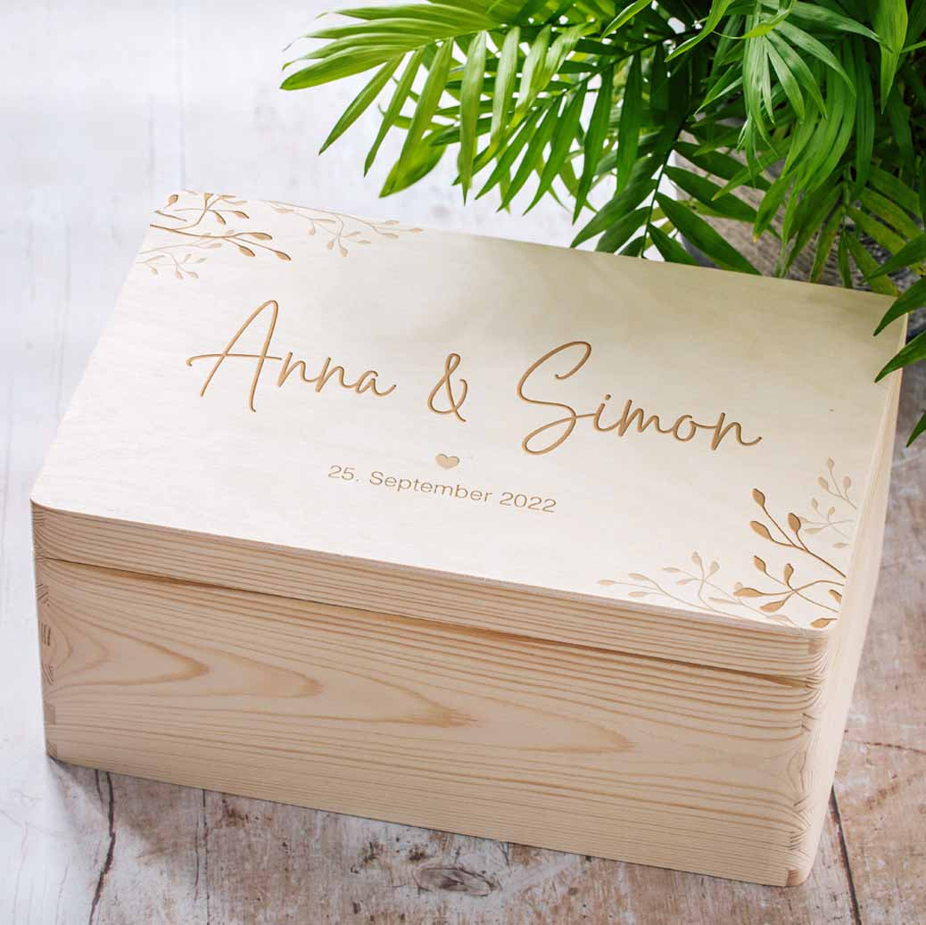 Hochzeitsgeschenk Erinnerungsbox Herzensprojekt Manufaktur