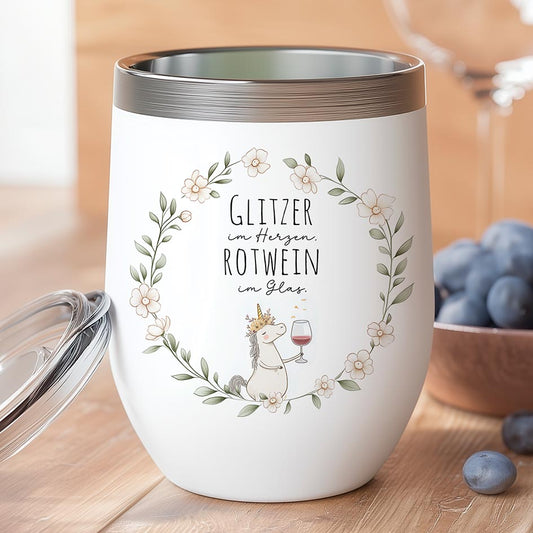 Weinbecher "Einhorn" Rotwein Printify