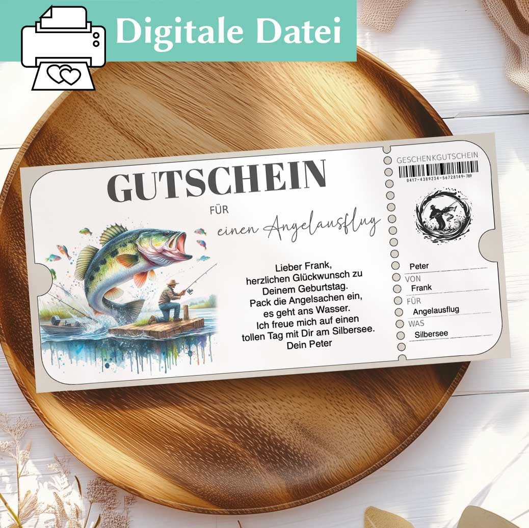 Gutschein Angeln Herzensprojekt Manufaktur