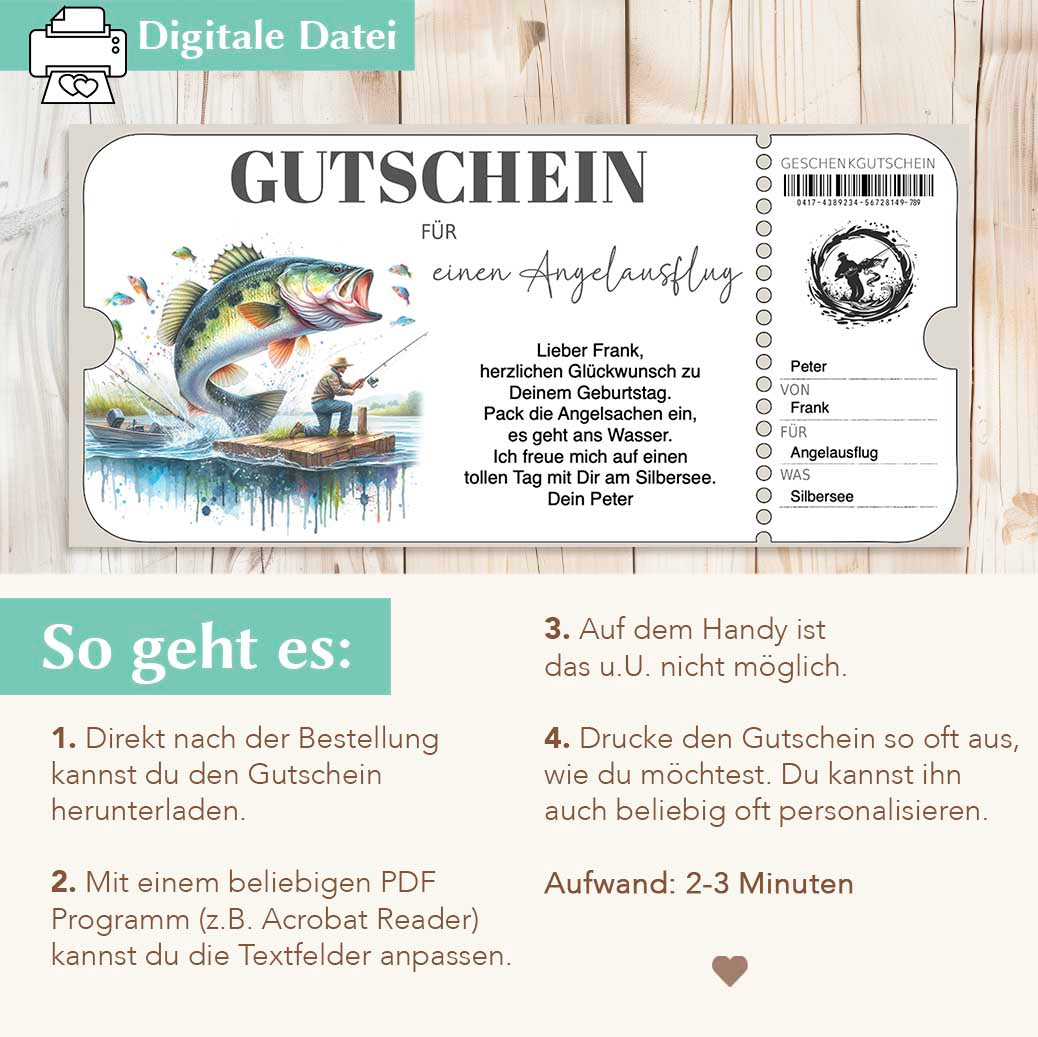 Gutschein Angeln Herzensprojekt Manufaktur