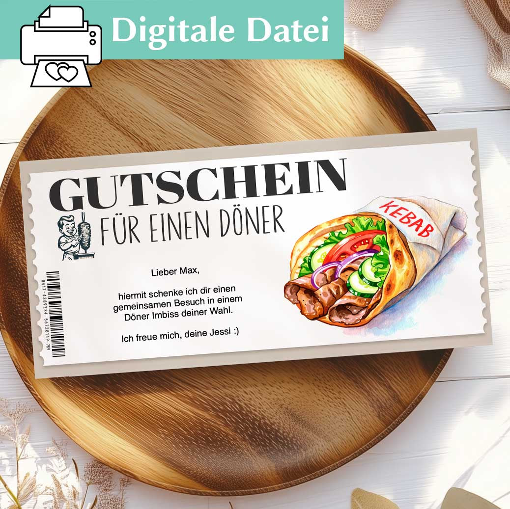 Döner Gutschein Herzensprojekt Manufaktur