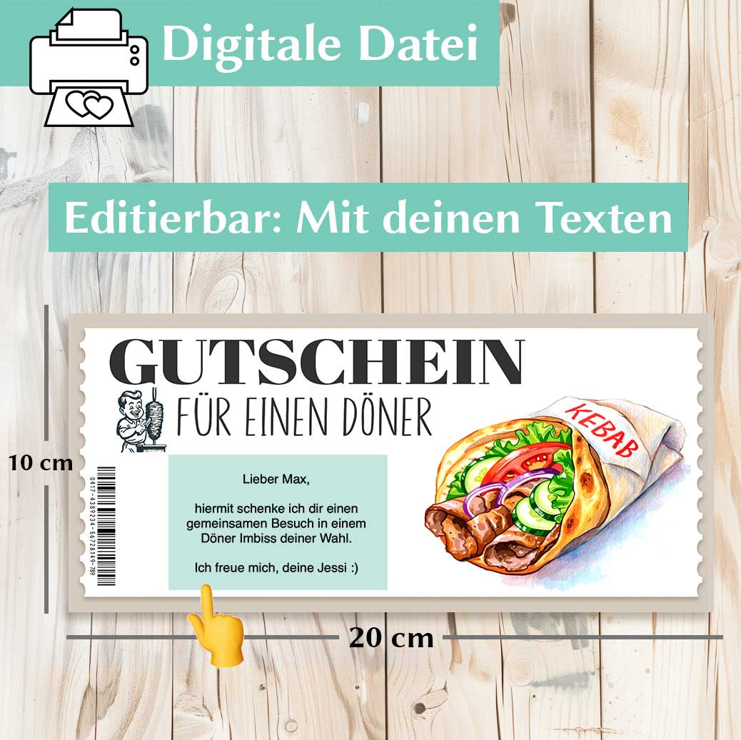 Döner Gutschein Herzensprojekt Manufaktur