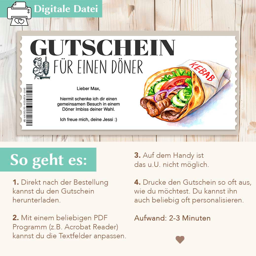 Döner Gutschein Herzensprojekt Manufaktur