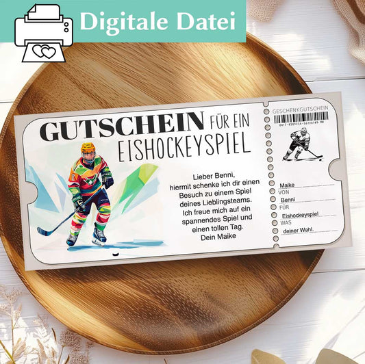 Gutschein Eishockey Spiel Herzensprojekt Manufaktur