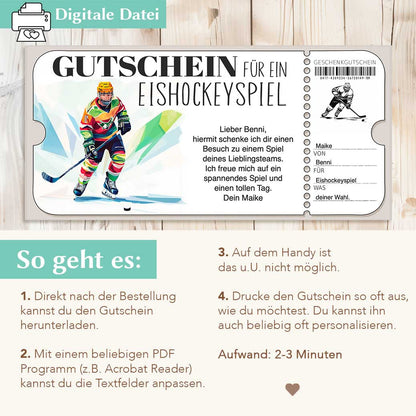 Gutschein Eishockey Spiel Herzensprojekt Manufaktur
