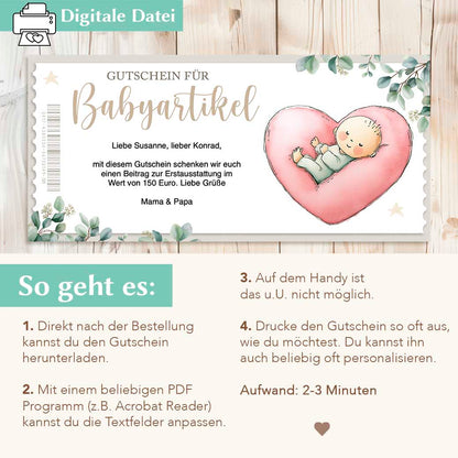 Gutschein Erstausstattung Herzensprojekt Manufaktur