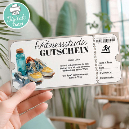 Fitnessstudio Gutschein Herzensprojekt Manufaktur