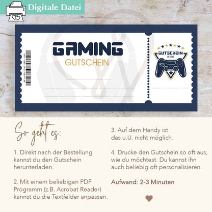 Gaming Gutschein Herzensprojekt Manufaktur