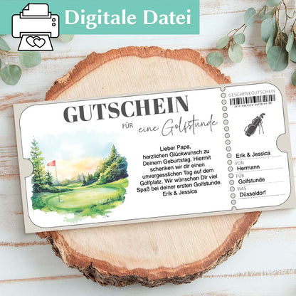 Gutschein Golfstunde Herzensprojekt Manufaktur