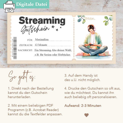 Streaming Gutschein Hörbücher Herzensprojekt Manufaktur