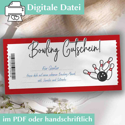 Bowling Gutschein Herzensprojekt Manufaktur