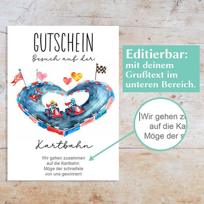 Go Kart Gutscheinvorlage Herzensprojekt Manufaktur