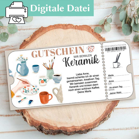 Gutschein Keramik bemalen Herzensprojekt Manufaktur