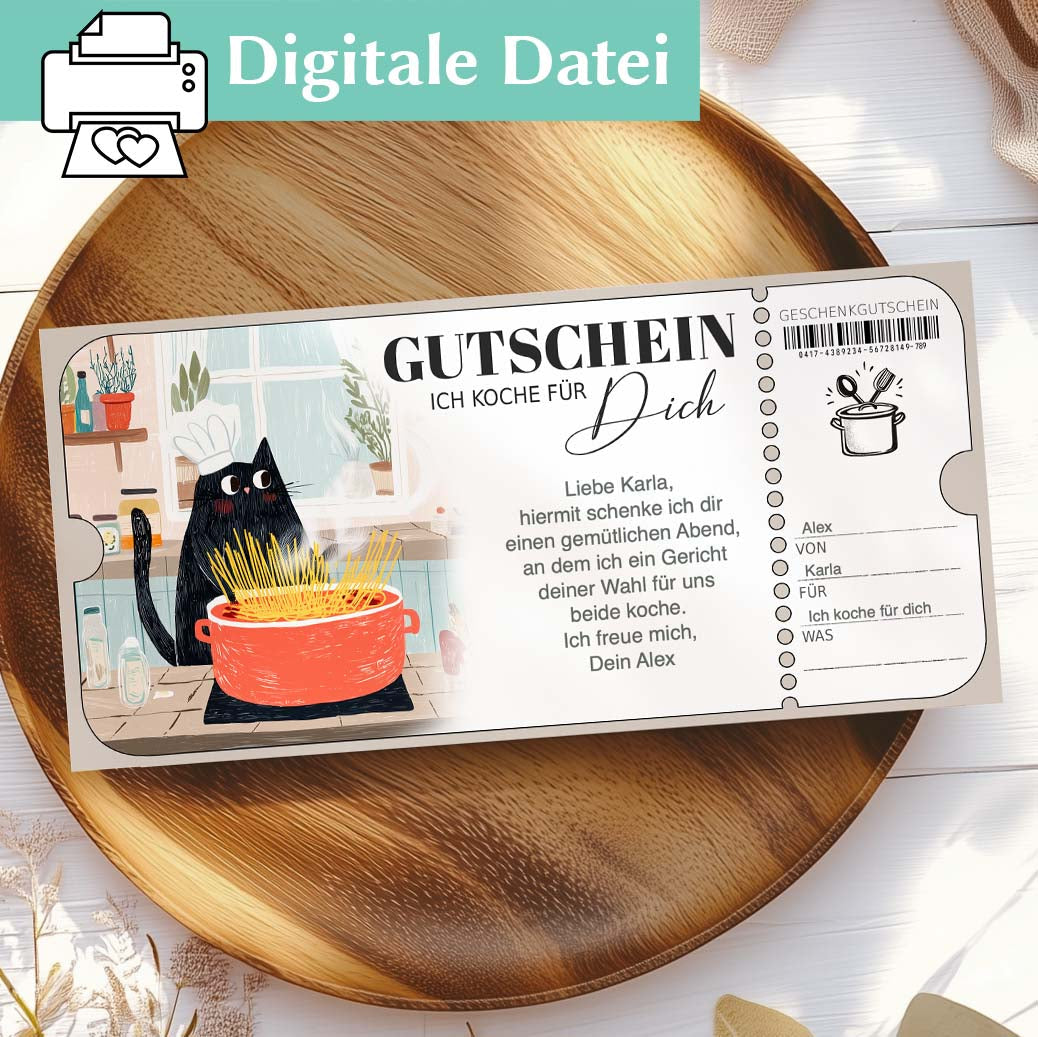 Gutschein "Ich koche für dich" Herzensprojekt Manufaktur