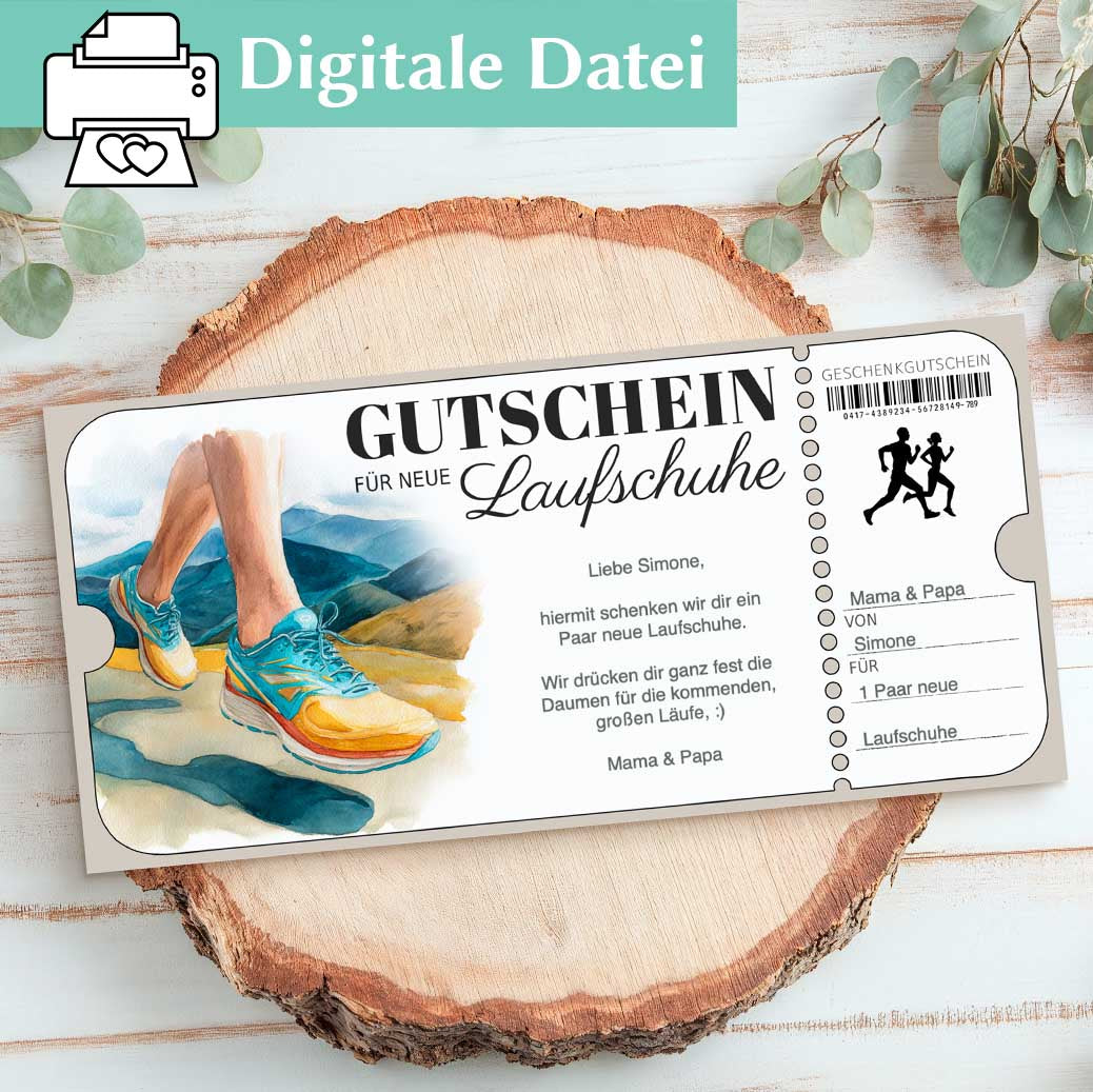 Laufschuhe Gutschein Herzensprojekt Manufaktur