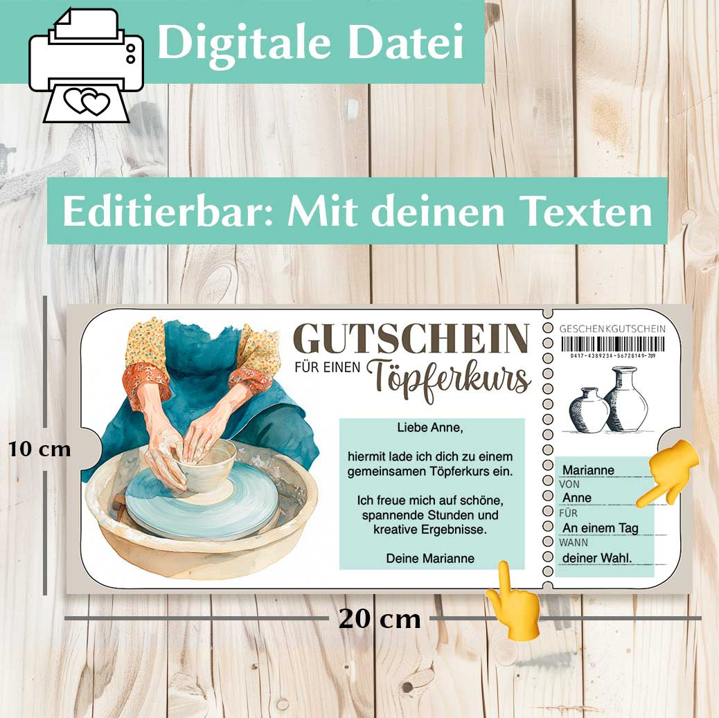 Töpferkurs Gutschein Herzensprojekt Manufaktur