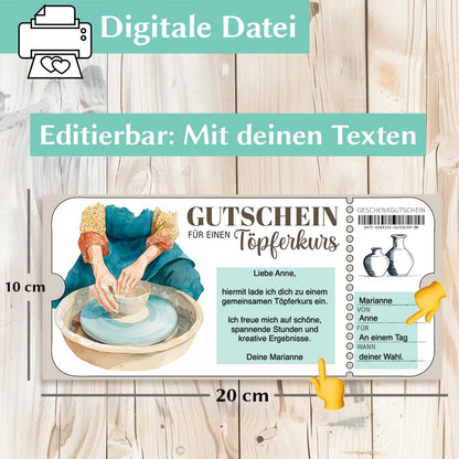 Töpferkurs Gutschein Herzensprojekt Manufaktur