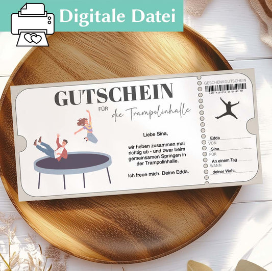 Gutschein Trampolinhalle Herzensprojekt Manufaktur