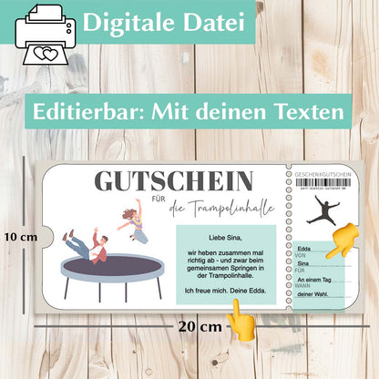 Gutschein Trampolinhalle Herzensprojekt Manufaktur