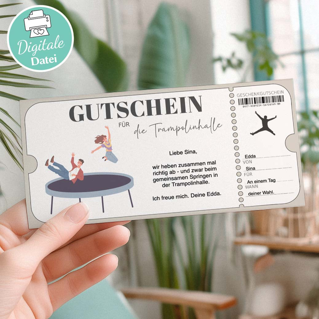 Gutschein Trampolinhalle Herzensprojekt Manufaktur