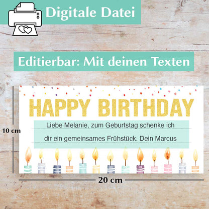 Gutscheinvorlage zum Geburtstag Herzensprojekt Manufaktur