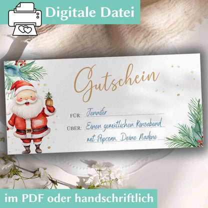 Gutschein Vorlage Weihnachten Herzensprojekt Manufaktur