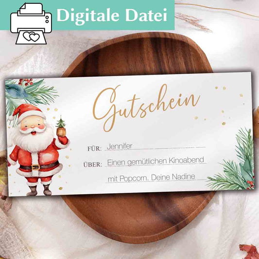 Gutschein Vorlage Weihnachten Herzensprojekt Manufaktur