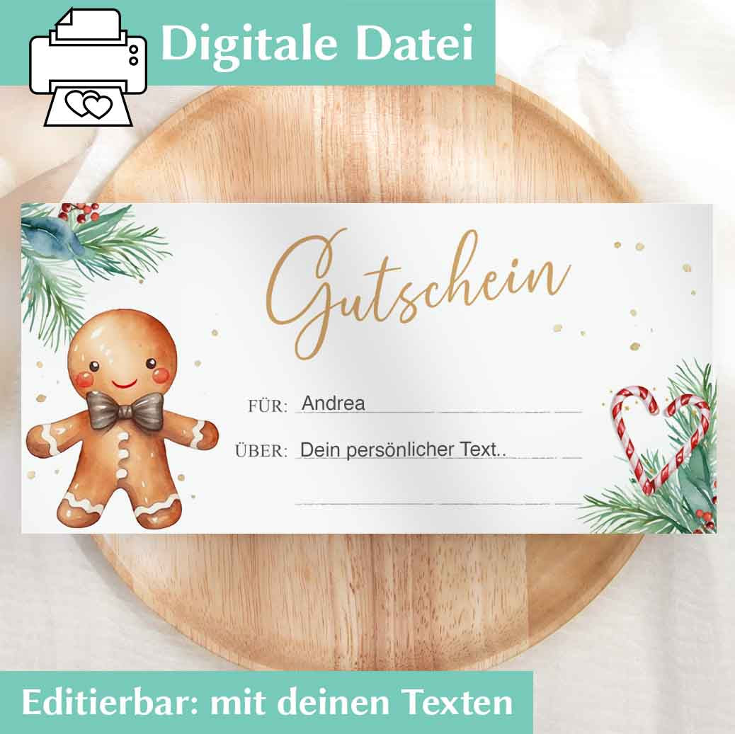Weihnachten Gutschein Herzensprojekt Manufaktur