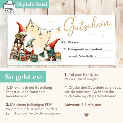 Gutscheinvorlage Weihnachtsgeschenk