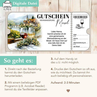 Gutschein Weinwanderung Herzensprojekt Manufaktur